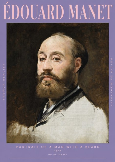 Édouard Manet Portrait of a Man with a Beard No3 - Poster