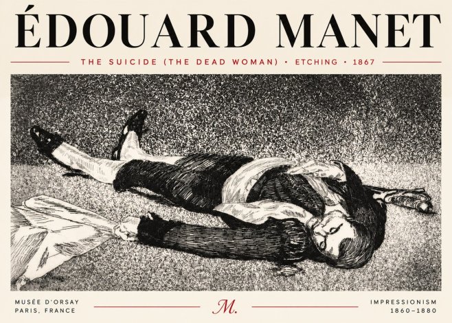 Édouard Manet The Suicide (the Dead Woman) No4 - Poster