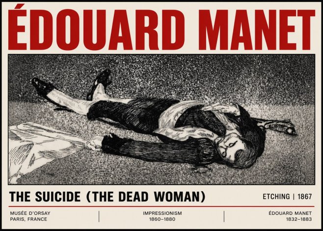 Édouard Manet The Suicide (the Dead Woman) No6 - Poster