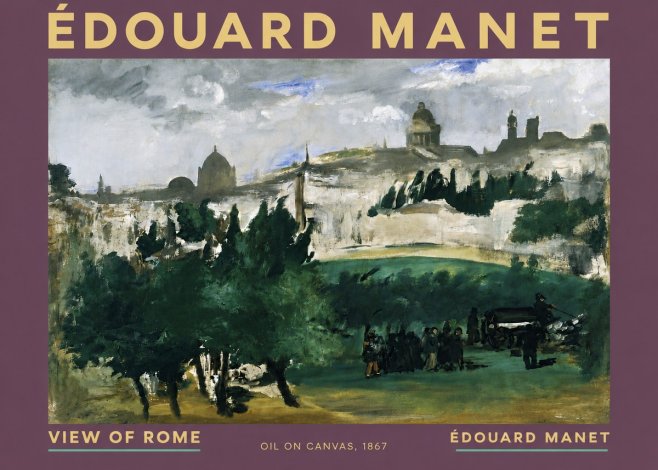 Édouard Manet View of Rome No5 - Poster