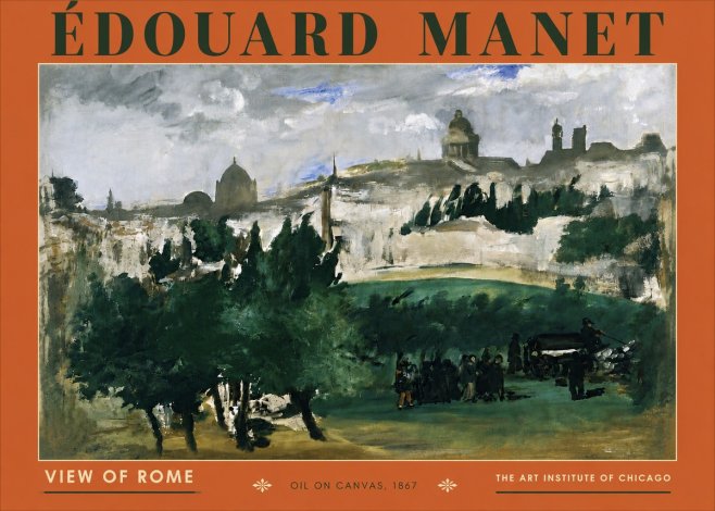 Édouard Manet View of Rome No6 - Poster