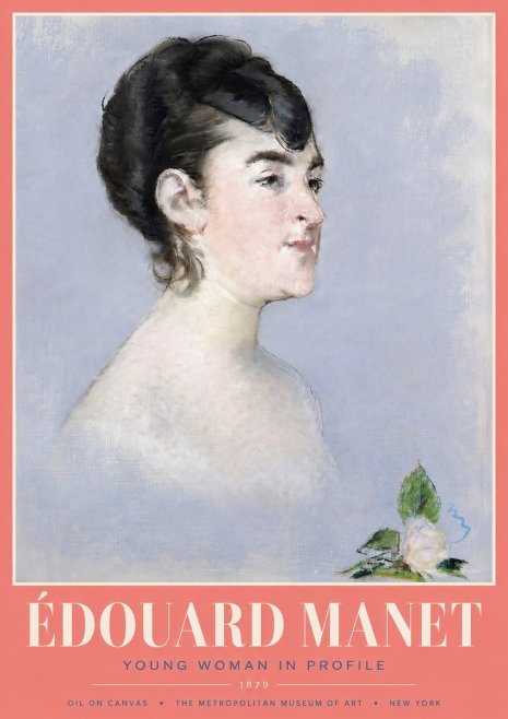 Édouard Manet Young Woman in Profile No3 - Poster