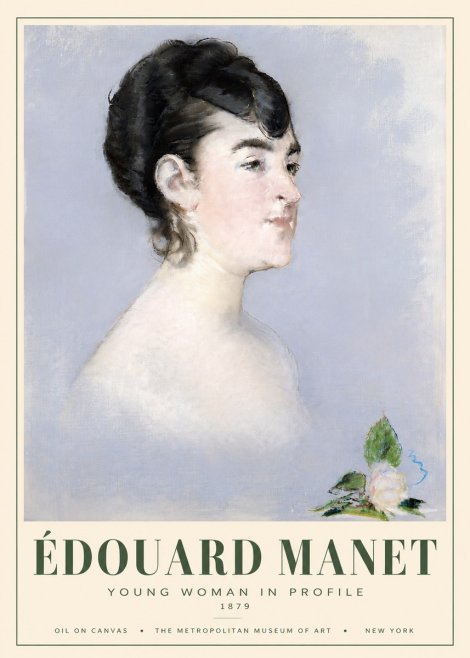 Édouard Manet Young Woman in Profile No5 - Poster
