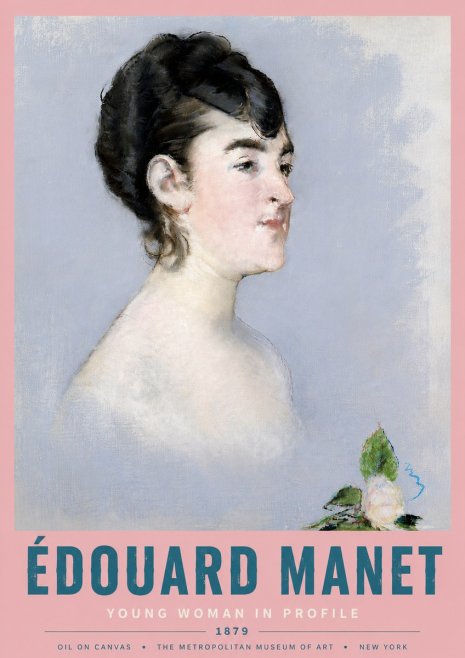Édouard Manet Young Woman in Profile No6 - Poster