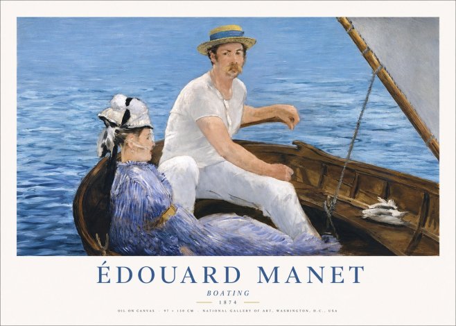 Édouard Manet Boating No1 - Poster