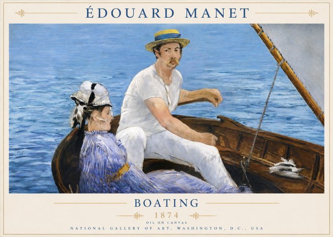Édouard Manet Boating No3 - Poster