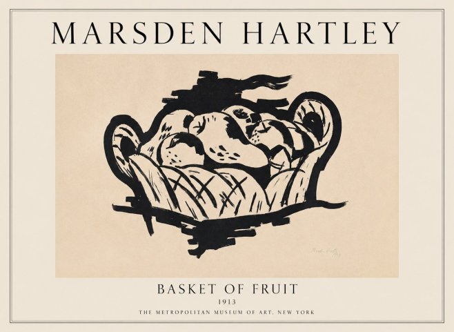 Marsden Hartley Basket of Fruit No1 - Poster