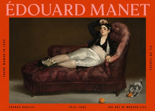 Édouard Manet Young Woman in 1866 No2 - Poster