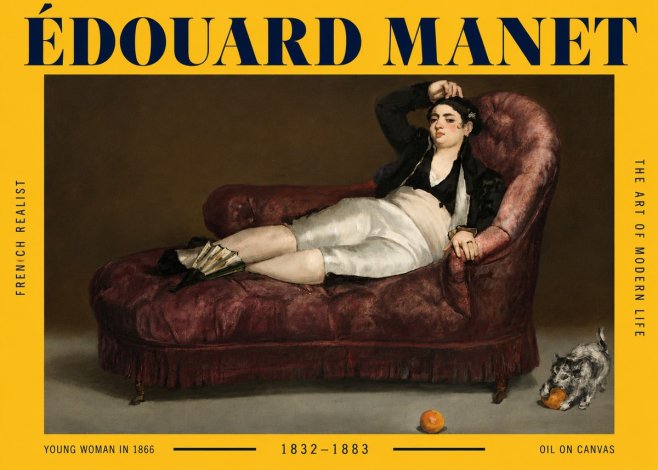 Édouard Manet Young Woman in 1866 No5 - Poster