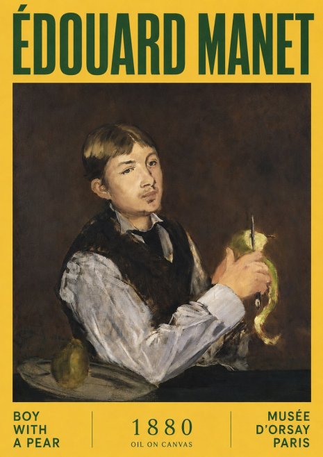 Édouard Manet Boy with a Pear No2 - Poster