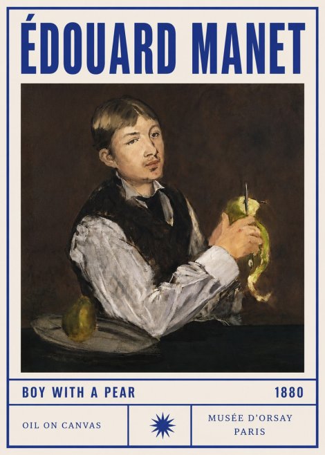 Édouard Manet Boy with a Pear No3 - Poster