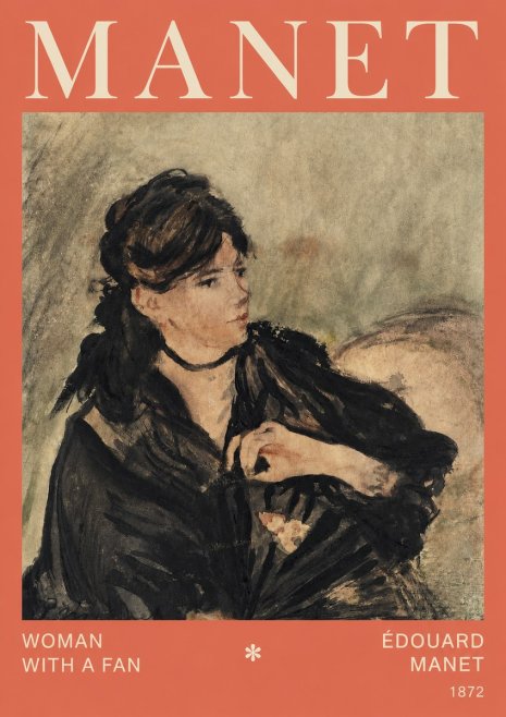 Édouard Manet Woman with a Fan No2 - Poster