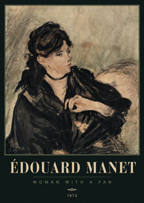 Édouard Manet Woman with a Fan No3 - Poster
