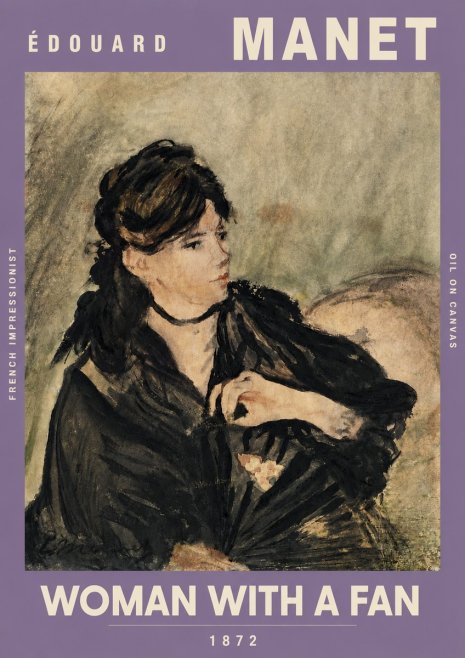 Édouard Manet Woman with a Fan No4 - Poster