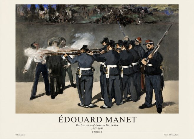 Édouard Manet The Execution of Emperor Maximilian No4 - Poster