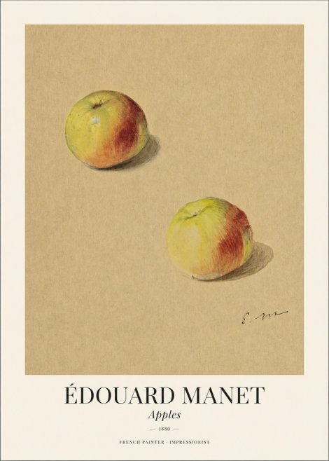 Édouard Manet Apples No1 - Poster