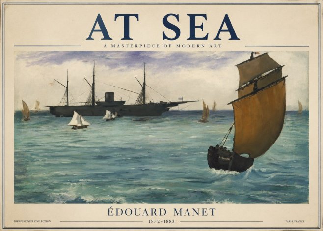 Édouard Manet At Sea No1 - Poster