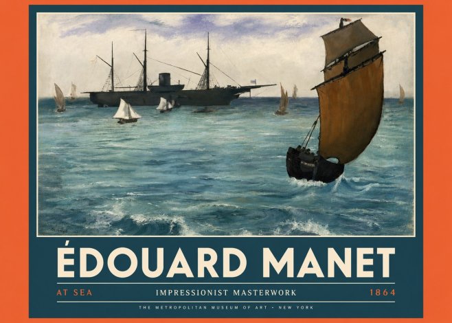 Édouard Manet At Sea No4 - Poster