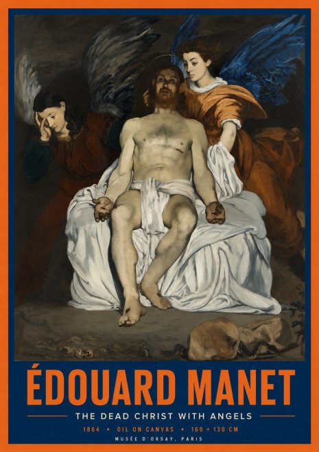 Édouard Manet The Dead Christ with Angels No2 - Poster