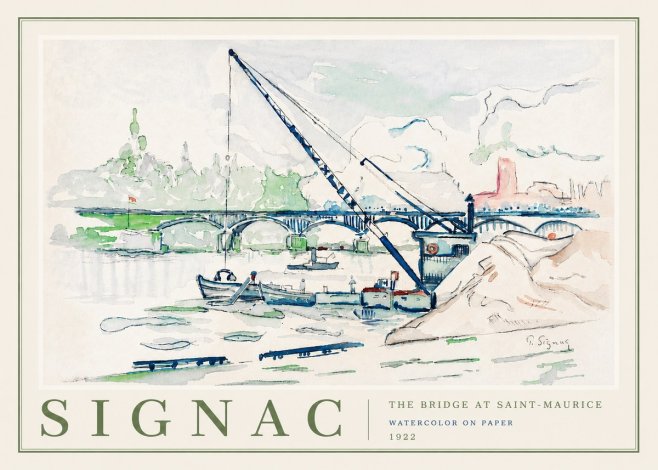 Signac The Bridge at Saint-maurice No6 - Poster