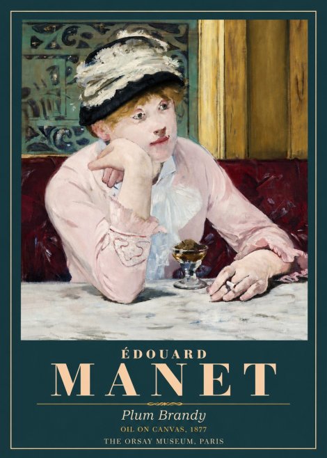 Édouard Manet Plum Brandy No3 - Poster