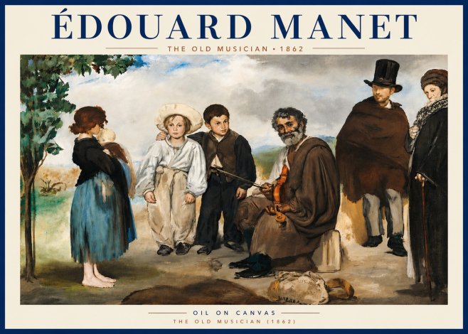 Édouard Manet The Old Musician - 1862 No5 - Poster