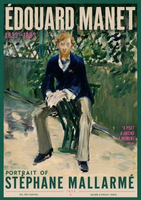 Édouard Manet Portrait of Stéphane Mallarmé II No4 - Poster