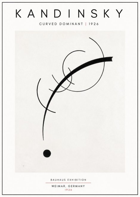 Kandinsky Curved Dominant No5 - Poster