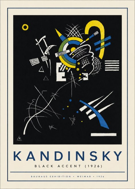 Kandinsky Black Accent (1926) No2 - Poster