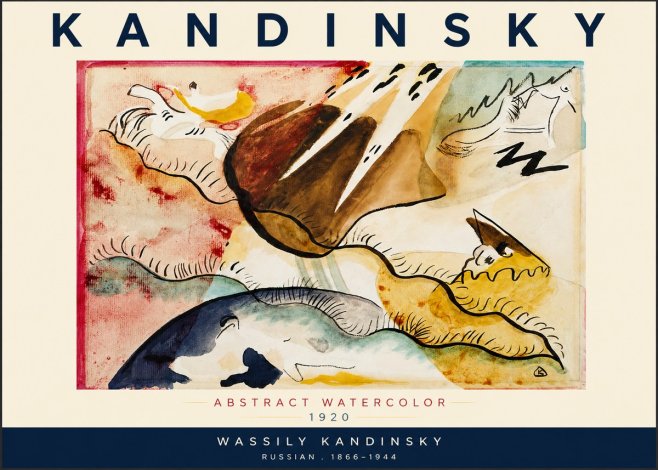 Kandinsky Abstract Watercolor No2 - Poster