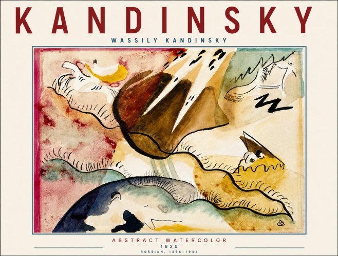 Kandinsky Abstract Watercolor No5 - Poster