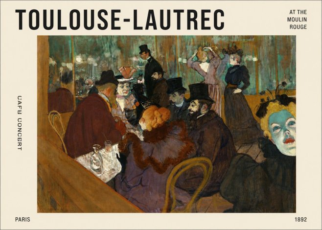 Toulouse-Lautrec At the Moulin Rouge IV No3 - Poster
