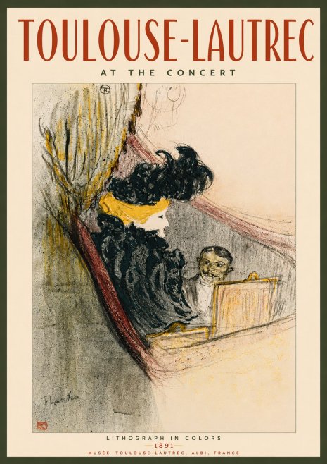 Toulouse-Lautrec At the Concert No3 - Poster