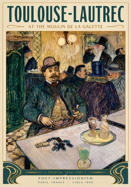 Toulouse-Lautrec At the Moulin De La Galette No5 - Poster