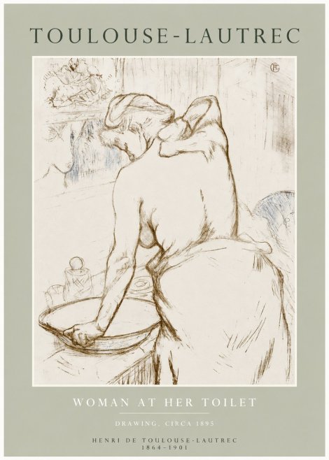 Toulouse-Lautrec Woman at Her Toilet No3 - Poster
