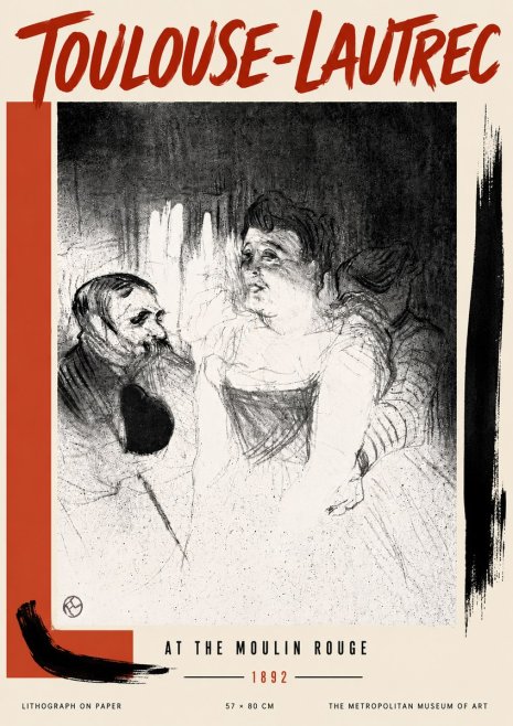 Toulouse-Lautrec At the Moulin Rouge XVII No6 - Poster