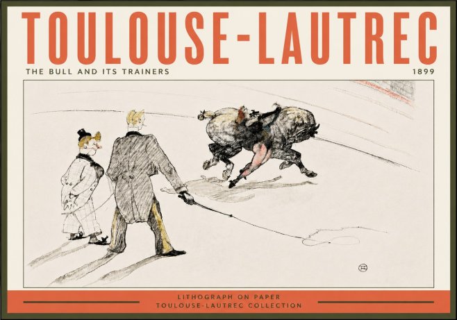 Toulouse-Lautrec The Bull and Its Trainers No5 - Poster