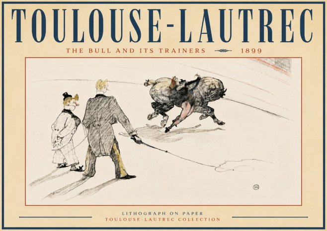 Toulouse-Lautrec The Bull and Its Trainers No6 - Poster
