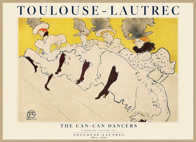 Toulouse-Lautrec The Can-can Dancers No1 - Poster