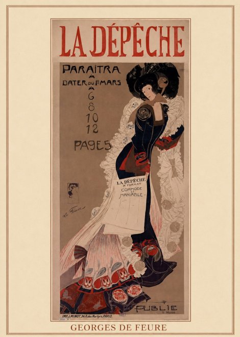 Georges de Feure La Dépêche II No4 - Poster