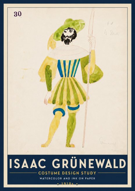 Isaac Grünewald Study for Costume Design No5 - Poster