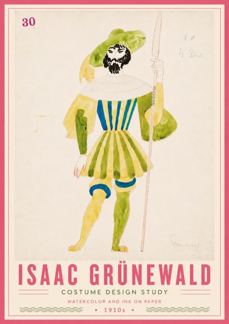 Isaac Grünewald Study for Costume Design No6 - Poster