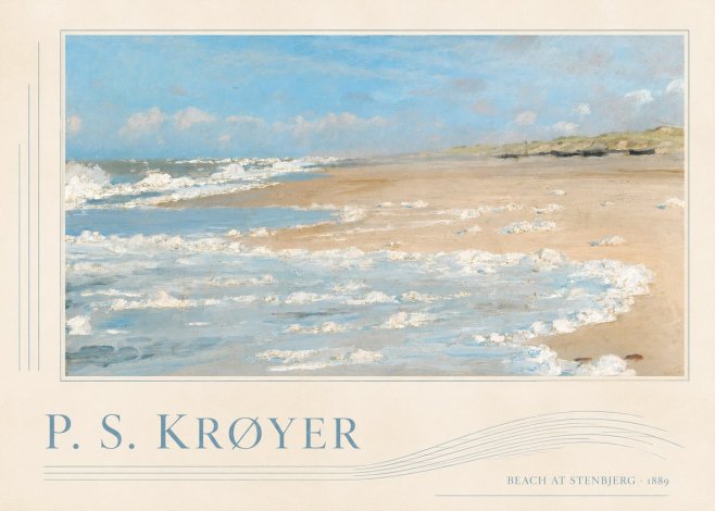 P.S. Krøyer Beach at Stenbjerg · 1889 No2 - Poster