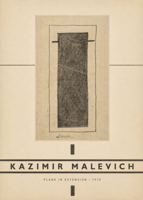 Kazimir Malevich Plane in Extension No3 - Poster