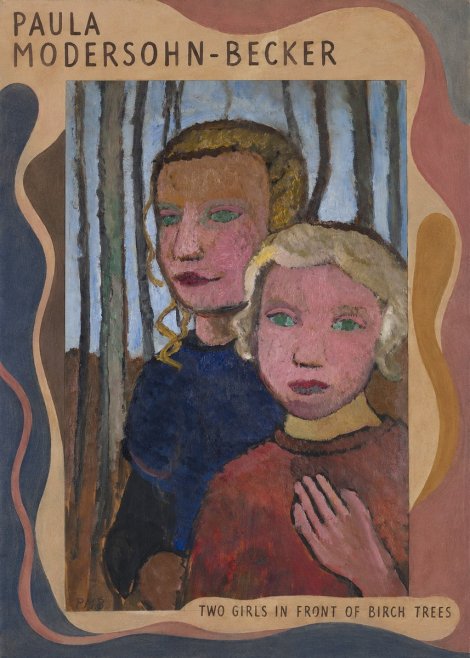 Paula Modersohn-Becker Two Girls in Front of Birch Trees No3 - Poster