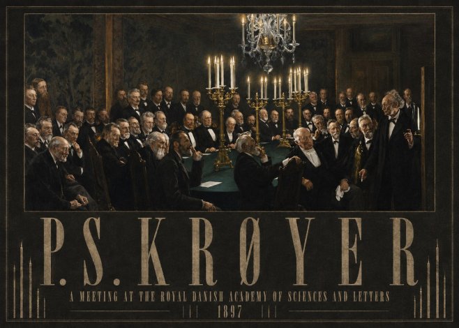 P.S. Krøyer A Meeting at the Royal Danish Academy of Sciences and Letters No3 - Poster