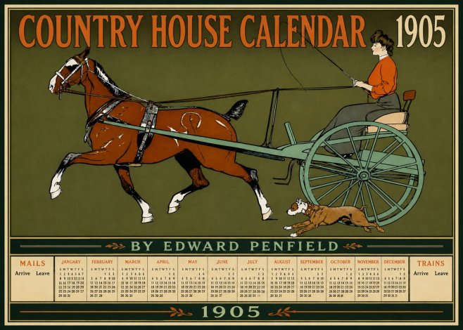 Edward Penfield Country House Calendar 1905 No6 - Poster