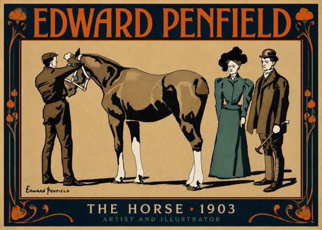 Edward Penfield The Horse No6 - Poster