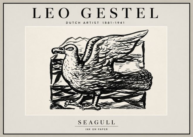 Leo Gestel Seagull No6 - Poster
