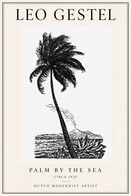 Leo Gestel Palm by the Sea No1 - Poster